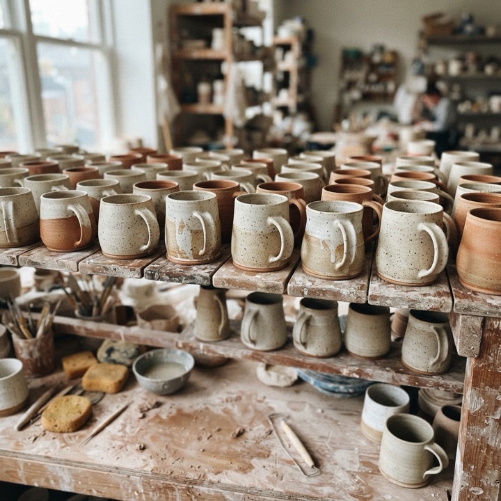 Sample pottery studio post image, generated in posthell