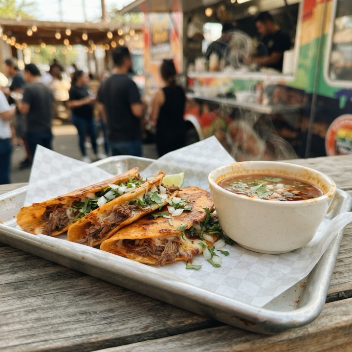 Sample food truck post image, generated in posthell